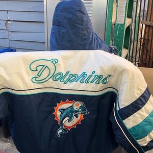 Miami dolphins puffy windbreaker jacket
